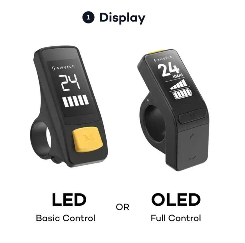 Swytch Max Battery Base Display 16-inch 8mm Axle Folding E-Bike Conversion Kit in Silver-3