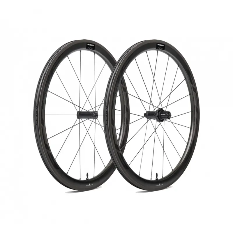 R4 Rim Carbon Road Wheelset Black 45mm rim brake