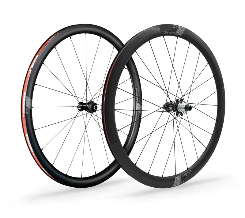 Vision SC 40 Disc Carbon Clincher Road Wheelset in Black