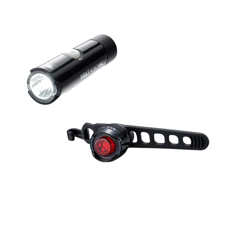 Cateye Volt 100xc Orb Battery Light Set