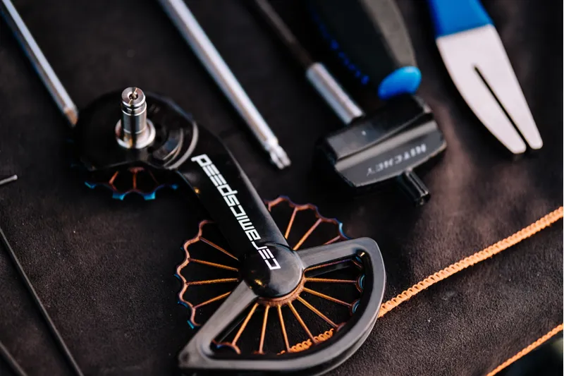 CeramicSpeed OSPW 3D Hollow Titanium Coated Oil Slick SRAM AXS-2