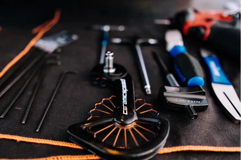 CeramicSpeed OSPW 3D Hollow Titanium Coated Oil Slick SRAM AXS-3