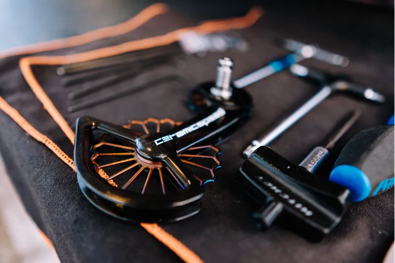 CeramicSpeed OSPW 3D Hollow Titanium Coated Oil Slick SRAM AXS-5